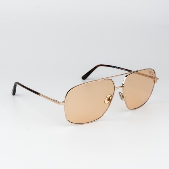 Tom Ford TEX Woman Sunglasses Rose Gold Brown Photochromic Aviator FT1096 28E - Picture 5 of 11